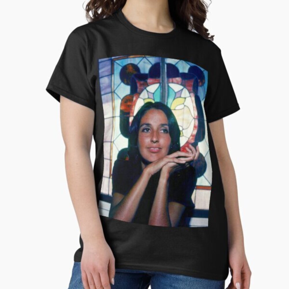 Joan Baez Portrait T-Shirts Black